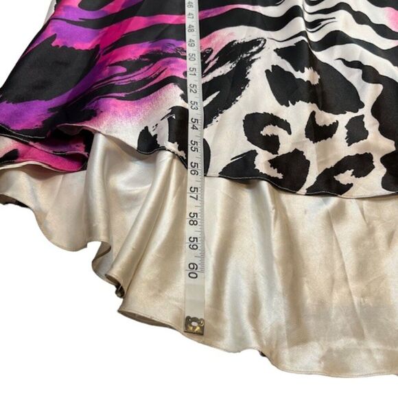 La Femme Formal Gown Sequin Strappy Animal Print Sexy Black White Pink Size 00 - Picture 15 of 16